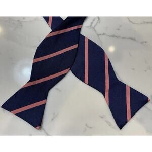 Brooks Brothers Makers Merchants Repp Silk Self Tie Bowtie Bow Tie Striped